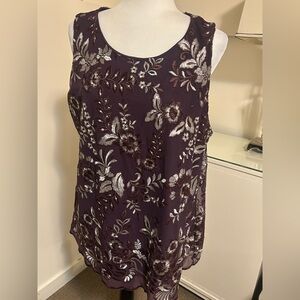 Embroidered Floral Sleeveless Top